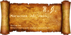 Marecsek Jázmin névjegykártya